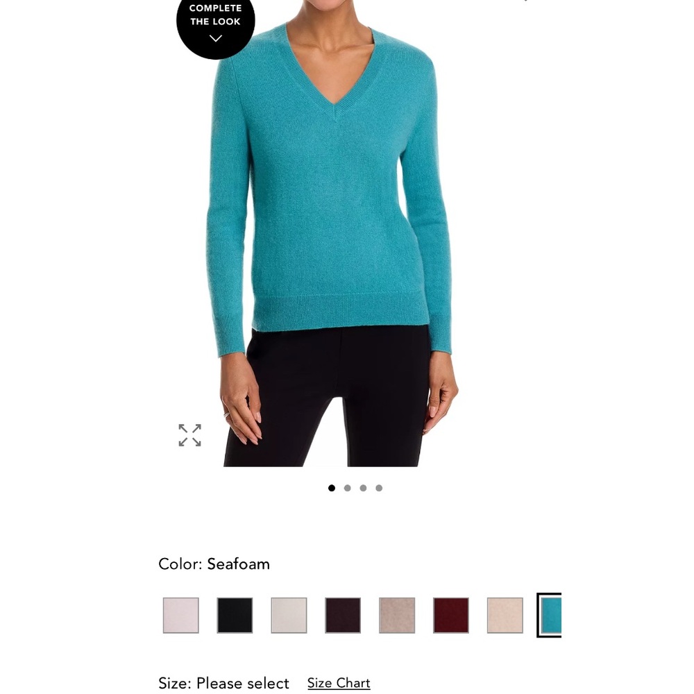 Elegant Seafoam V-Neck Sweater